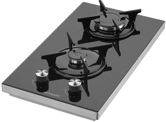 Set Üstü Siyah Cam Domino Ocak